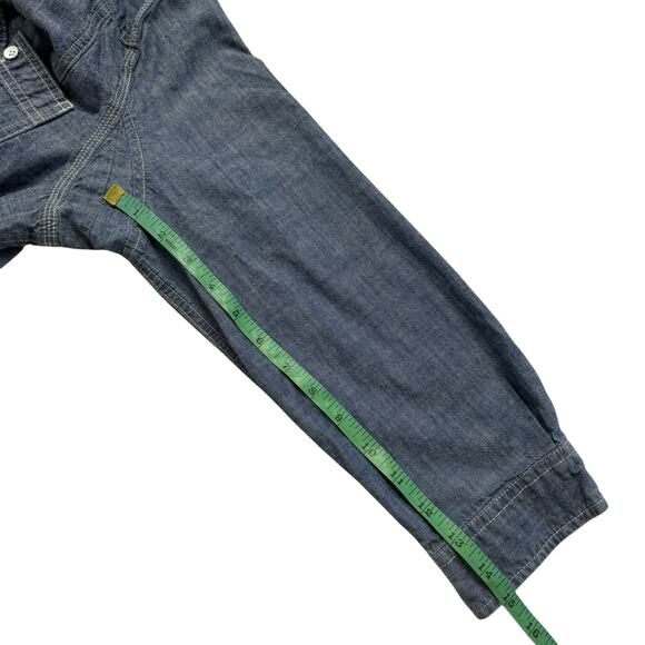 DULUTH TRADING Free Range Organic Chambray 3/4 Sleeve Tunic Size Medium Womens - Picture 9 of 9